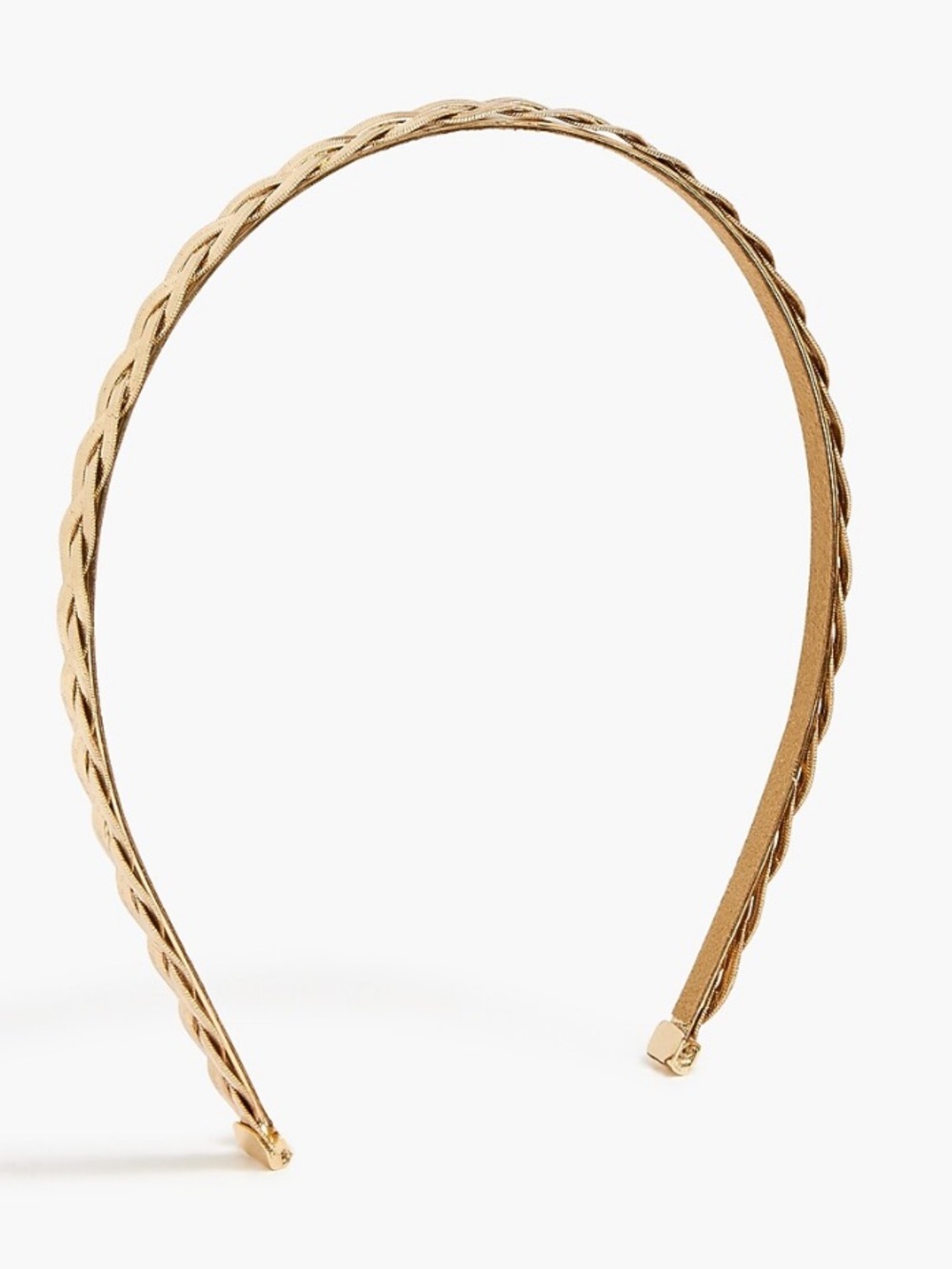 J. Crew Factory Braided Metal Headband in Gold